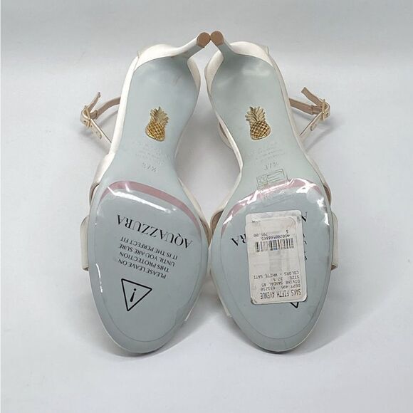 Aquazzura So Divine 85MM Satin Sandals size 37.5 - Picture 12 of 13